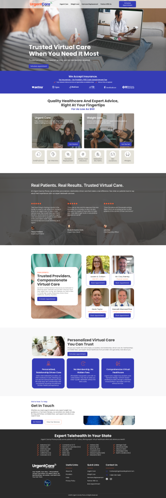 Urgent care by phone Home page